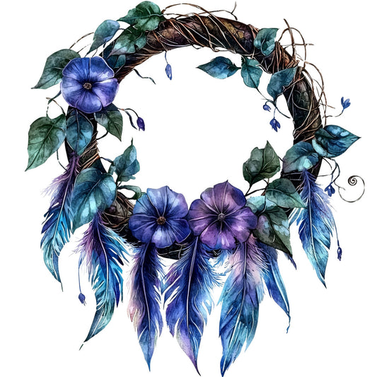 Floral Dreamcatcher Fabric Panel 1