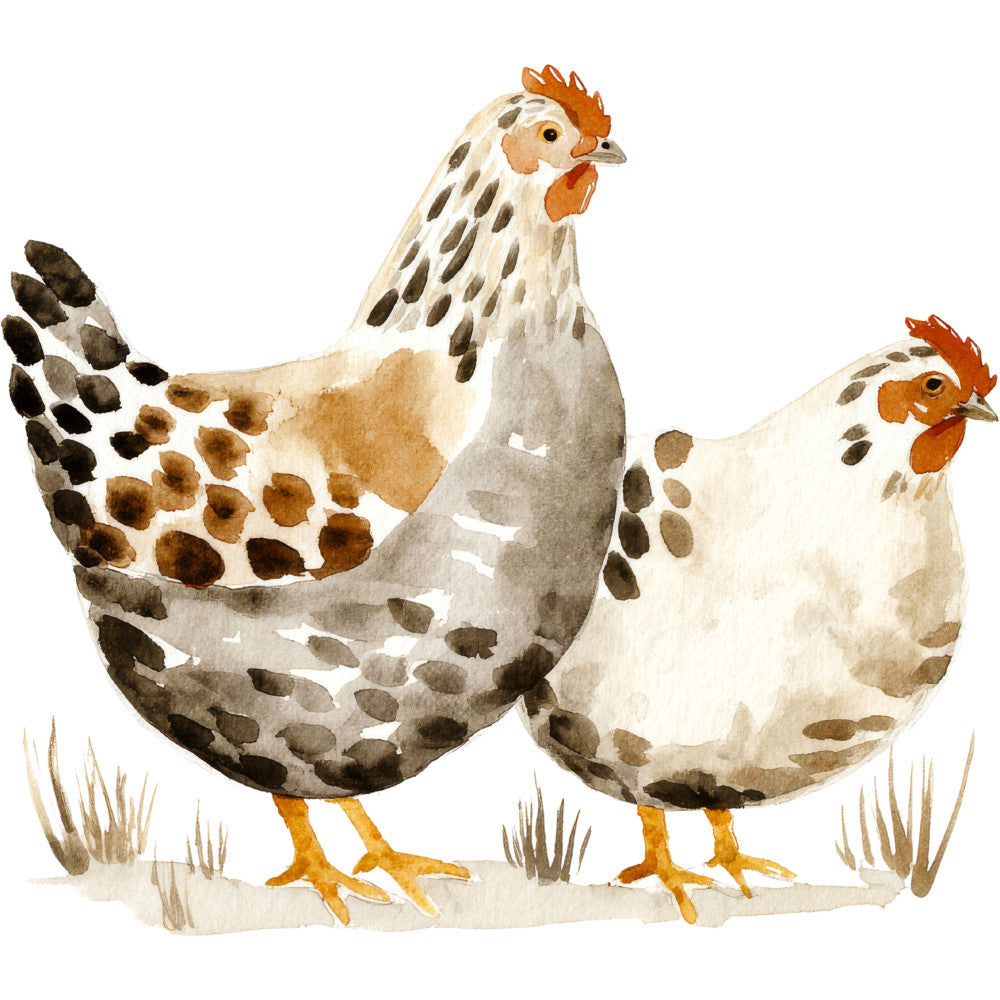 Rustic Barnyard Birds Fabric Panel 44