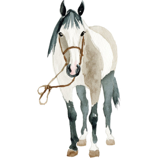 Watercolor Horses Fabric Panel 23