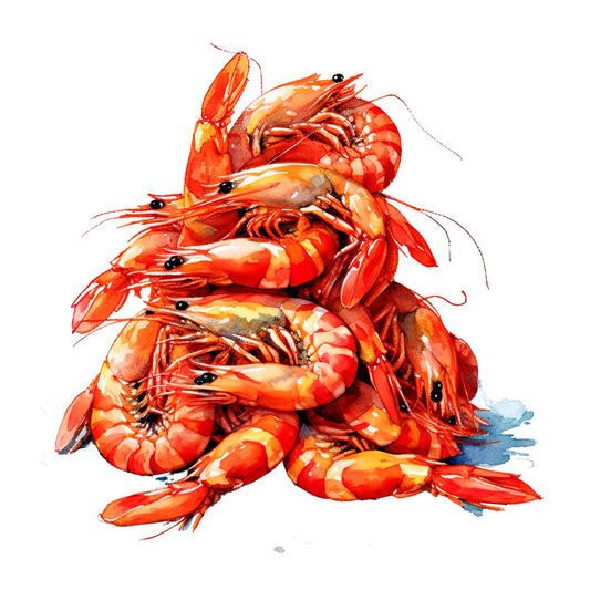 Pile of Shrimp Fabric Panel 9