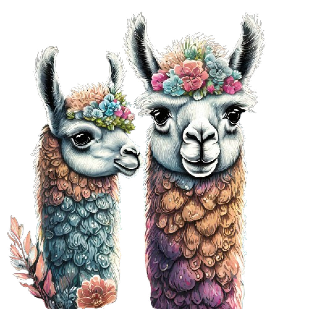 Llama Friends Fabric Panel 1