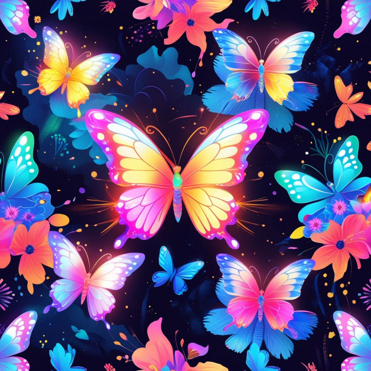 Luminous Wings Pattern 13 Minky Fabric