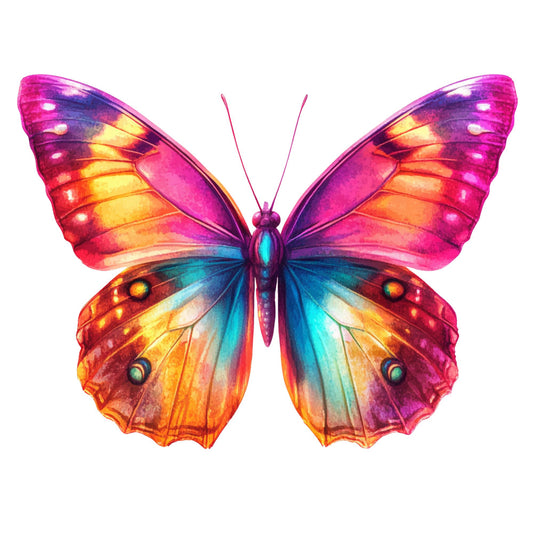 Vibrant Butterflies Fabric Panel 11