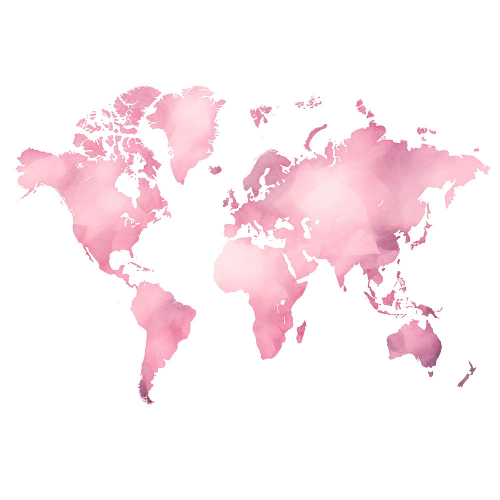 Colorful World Map Fabric Panel 19