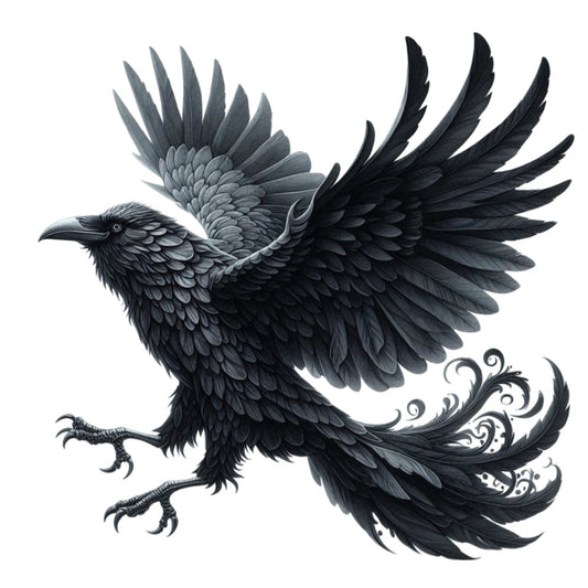 Gothic Raven Fabric Panel 22