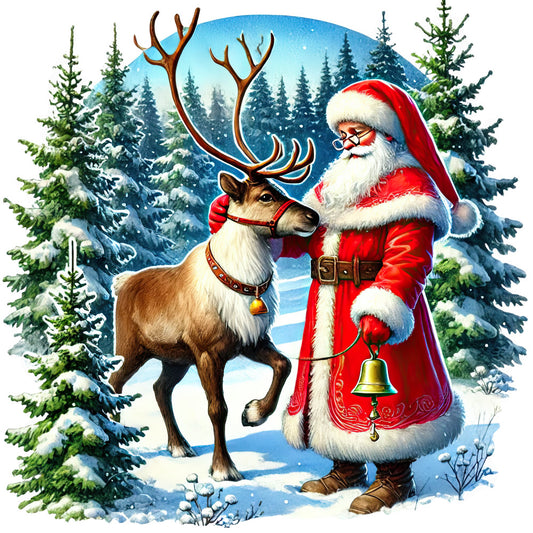 Santa Claus Scenes Fabric Panel 24