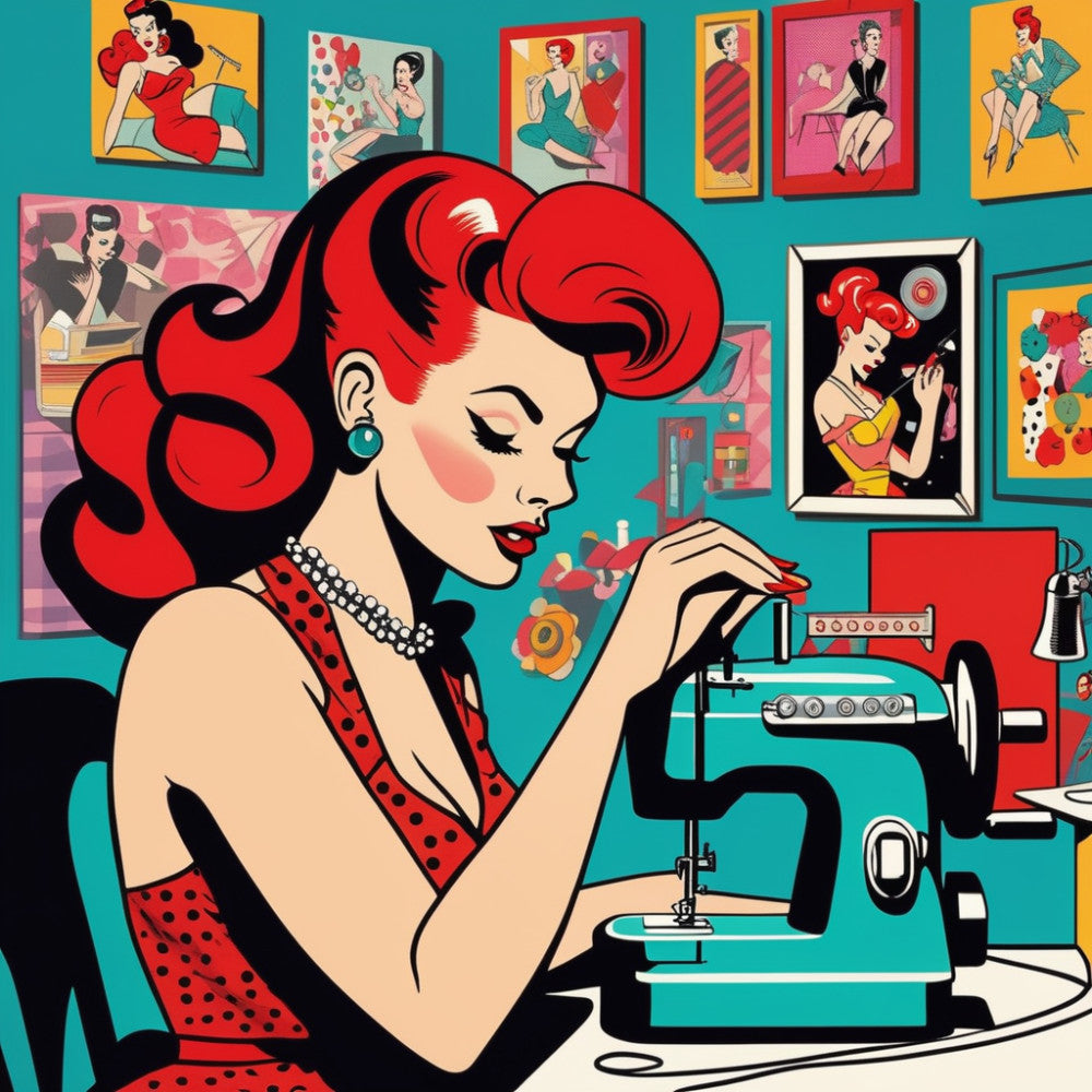 Pop Art Sewing Fabric Panel 38