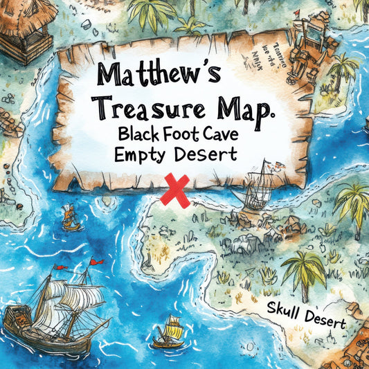 Pirate Treasure Map Fabric Panel 20