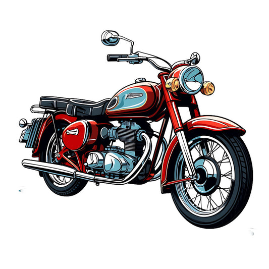 Vintage Motorcycles Fabric Panel 1