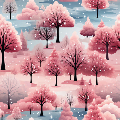 Peppermint Pines Pattern 10 Minky Fabric