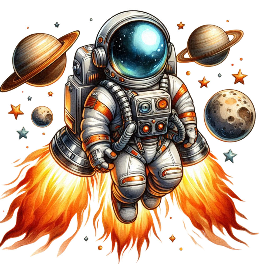 Cute Little Astronaut Fabric Panel 34