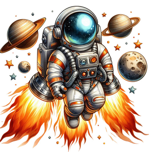 Cute Little Astronaut Fabric Panel 34