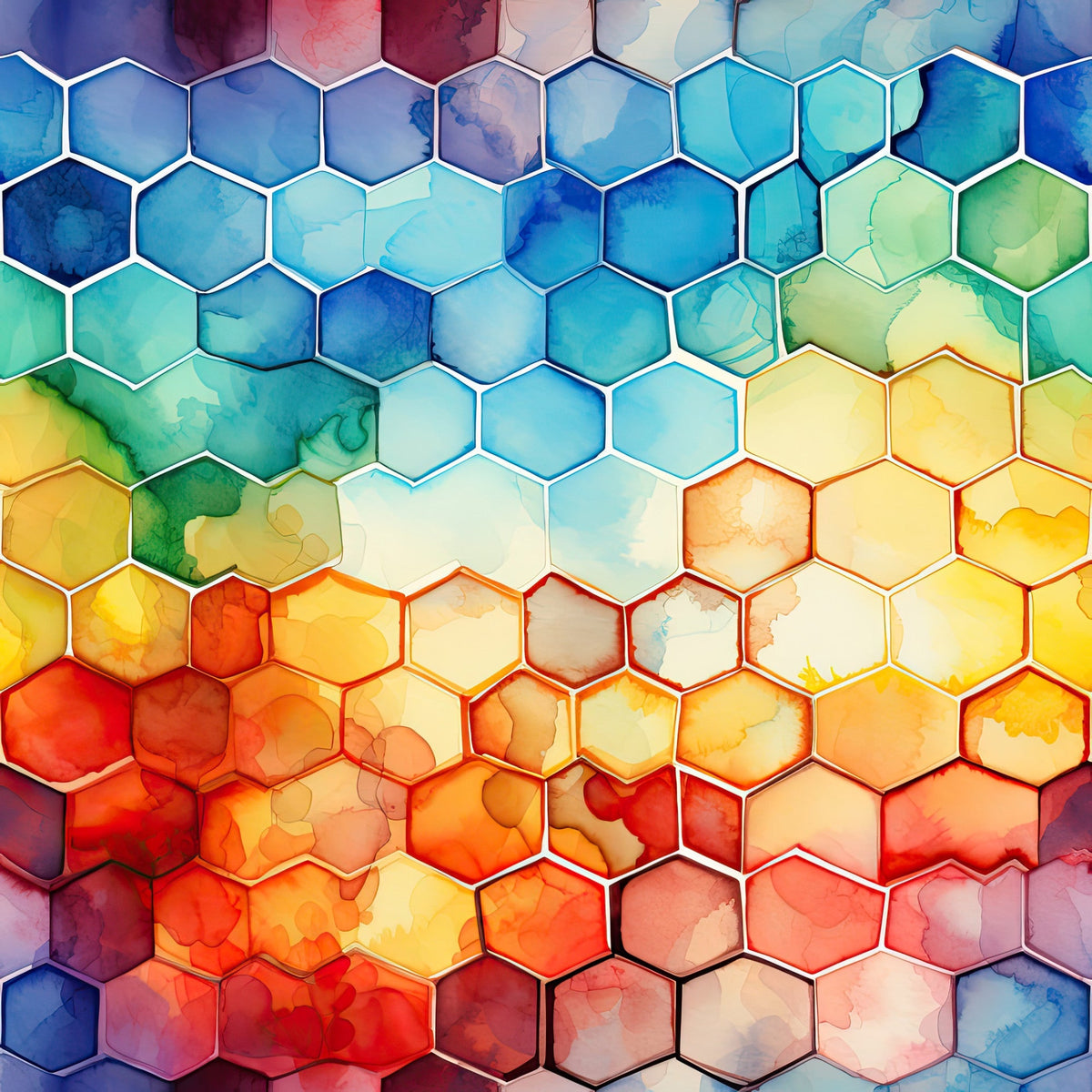 Painted Hexies Pattern 8 Minky Fabric