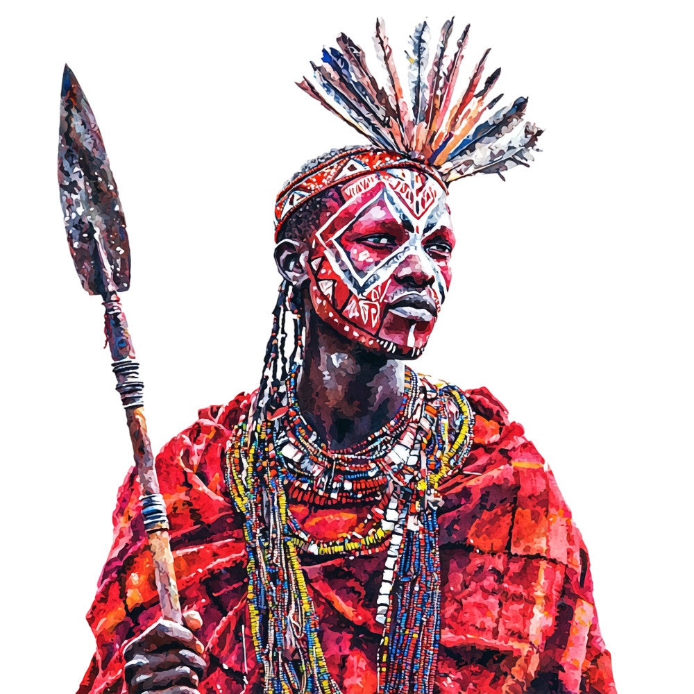 Watercolor Africa Fabric Panel 44