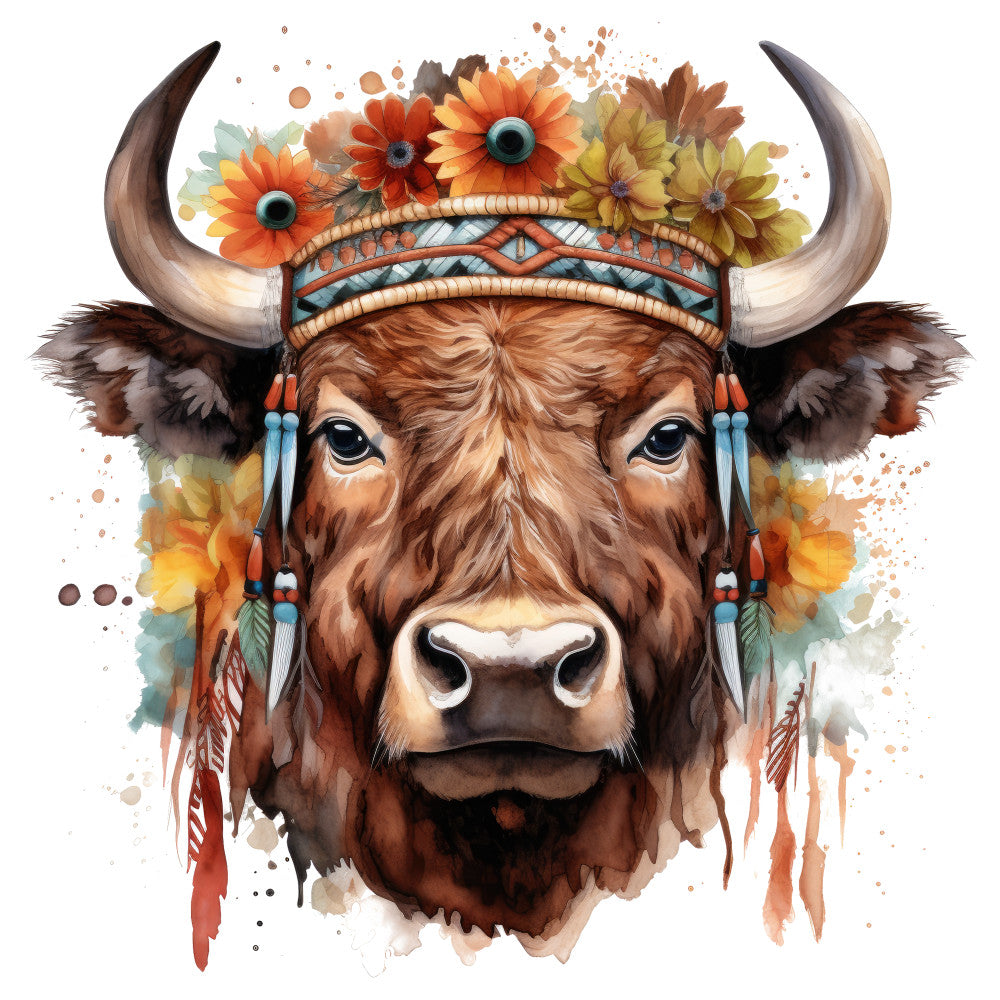 Life Of Native American Fabric Panel 2