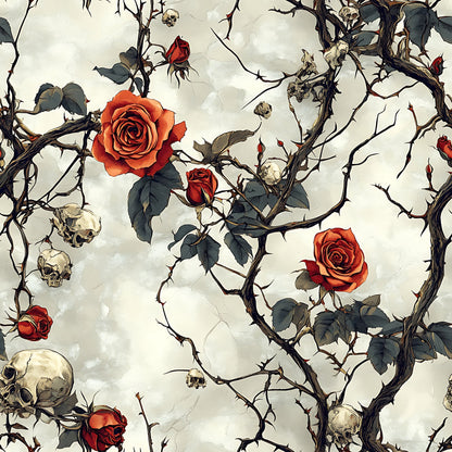 Thorned Roses Pattern 20 Minky Fabric