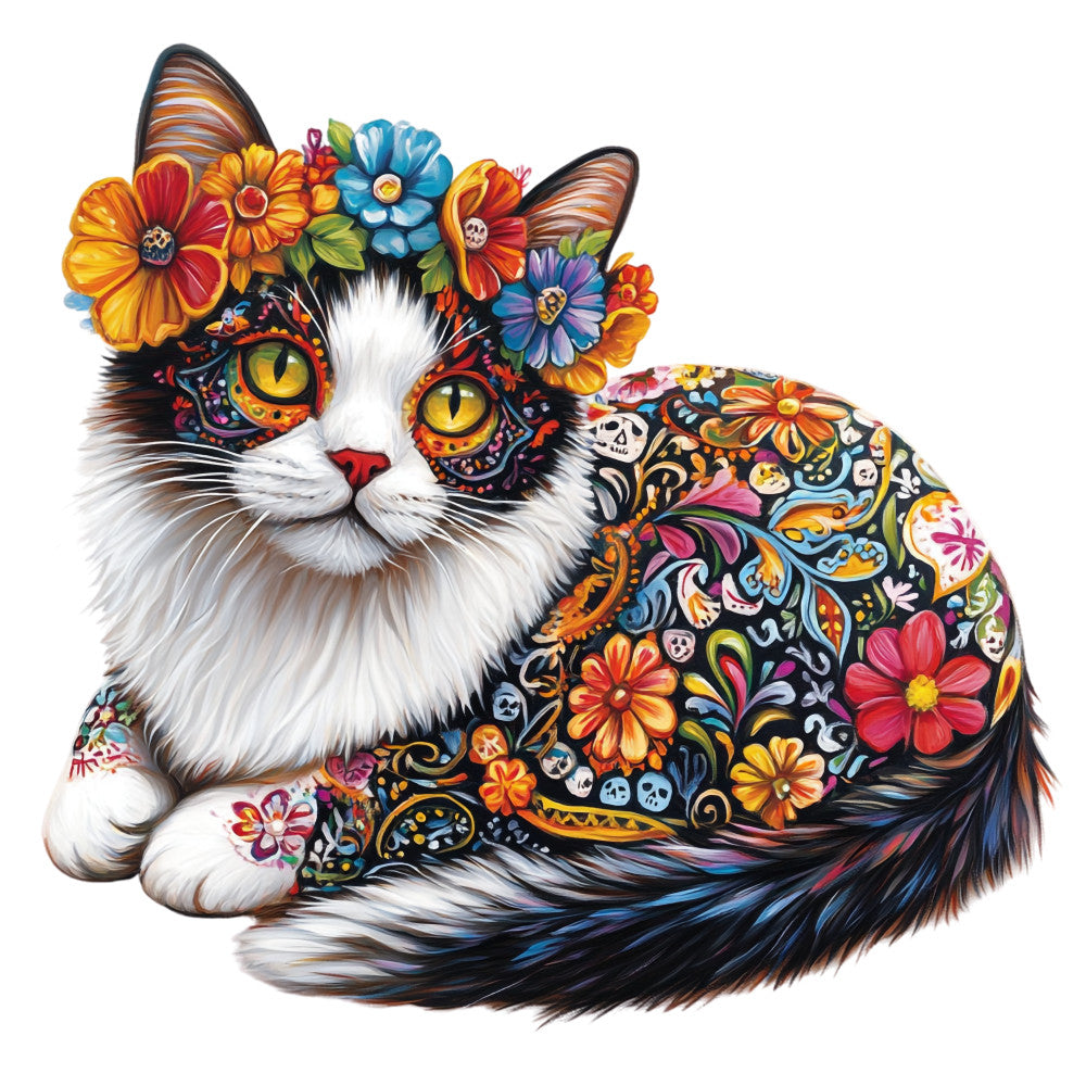 Cats de Los Muertos Fabric Panel 14