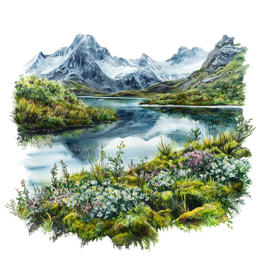 Greenland Landscape Fabric Panel 19