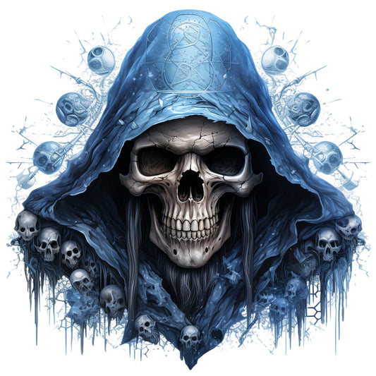 Horror Skulls Fabric Panel 8