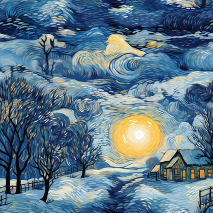 Golden Snowfall Pattern 18 Minky Fabric