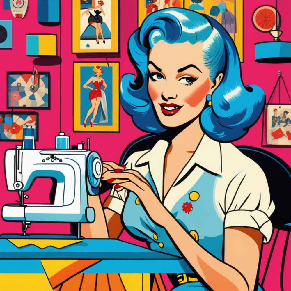 Pop Art Sewing Fabric Panel 7