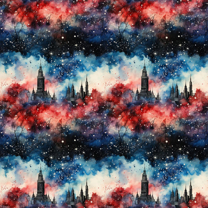 Patriotic Grunge Pattern 8 Quilting Cotton Fabric
