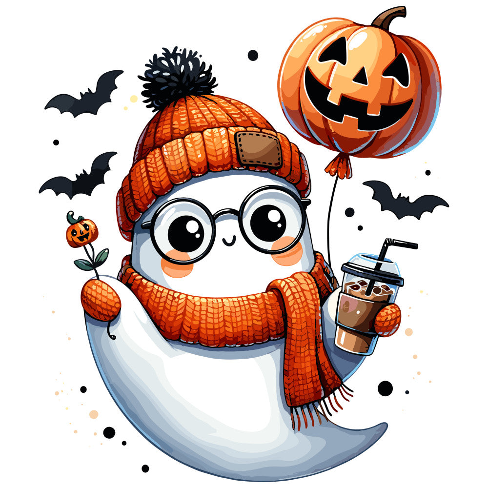 Ghost and Pumpkin Fabric Panel 6