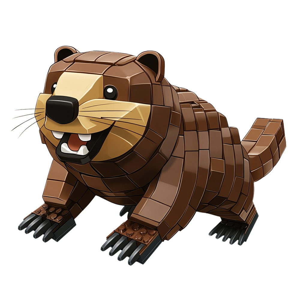 Building Bricks Animals Fabric Panel 15