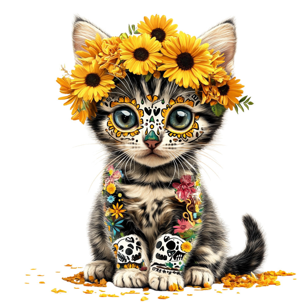 Cats de Los Muertos Fabric Panel 27