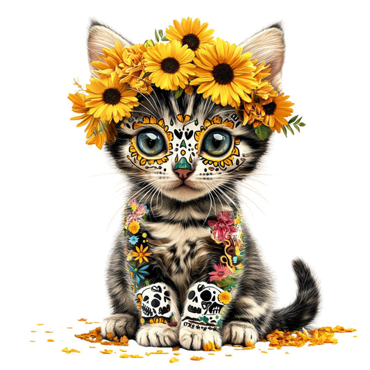 Cats de Los Muertos Fabric Panel 27