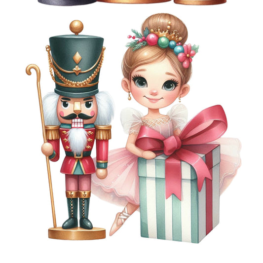 Christmas Nutcracker Scene Fabric Panel 10