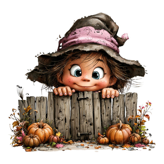 autumn, fall, harvest, pumpkins, scarecrow, whimsical, folk art, rustic, farmhouse, children's, cute, brown, orange, pink, cream, ivory, charming, playful, seasonal, country, cottage core, storybook, illustration, vintage inspired, garden, flowers, nature, child-friendly, decorative panel