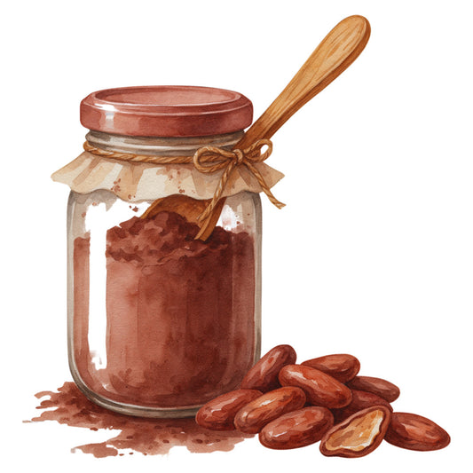 peanut butter, peanuts, rustic brown, terracotta, warm brown, food theme, kitchen, farmhouse, vintage, traditional, country style, spreads, jar, wooden spoon, cottage core, comfort food, autumn, harvest, homemade, pantry, food illustration, botanical, natural elements, earth tones, cozy, nostalgic, recipe, kitchen décor, table runner, food art