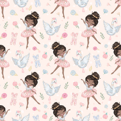 Sweet Ballerina Pattern 3 Quilting Cotton Fabric