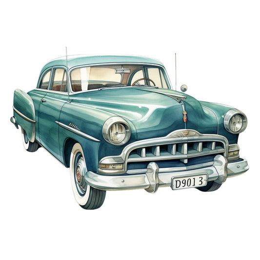 Vintage Cars Fabric Panel 7