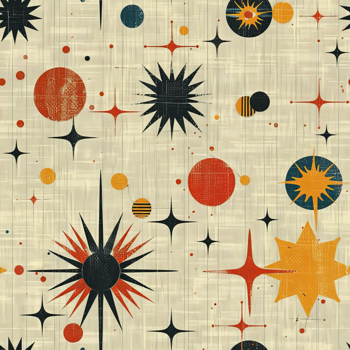 Midcentury Cosmos Pattern 11 Minky Fabric