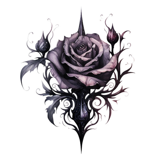 Gothic Floral Fabric Panel 25