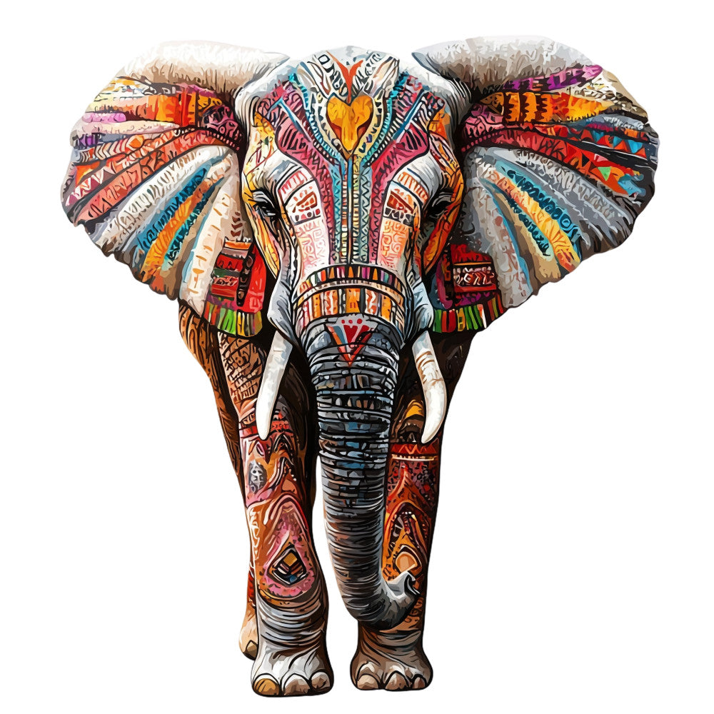 Watercolor Africa Fabric Panel 17