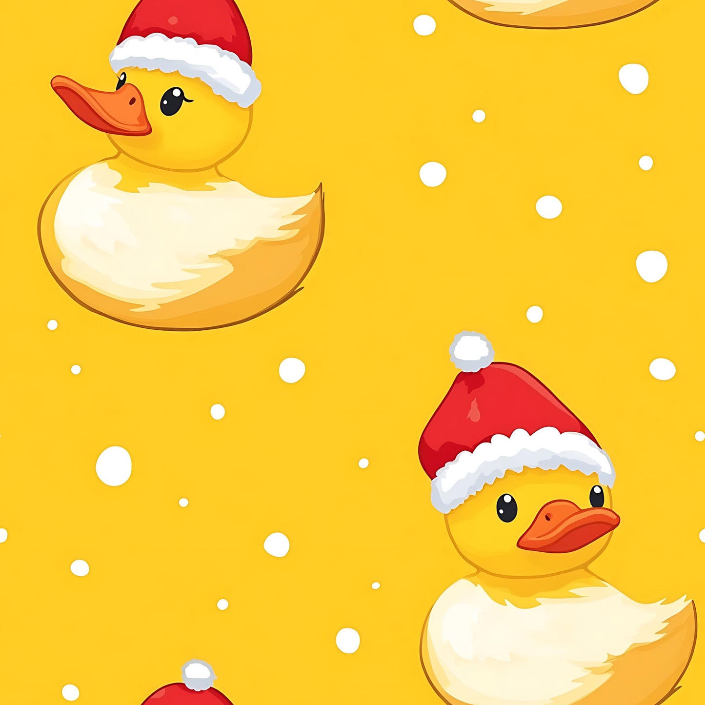 Christmas Rubber Ducks Pattern 1 Quilting Cotton Fabric