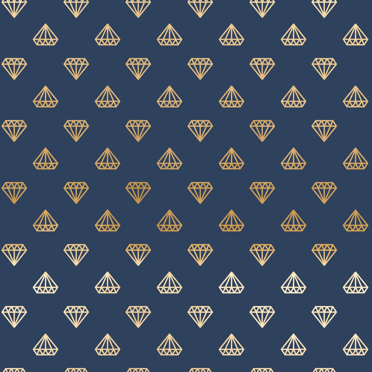 Navy and Gold Celebration Pattern 3 Quilting Cotton Fabric