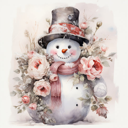Classic Snowman Fabric Panel 25