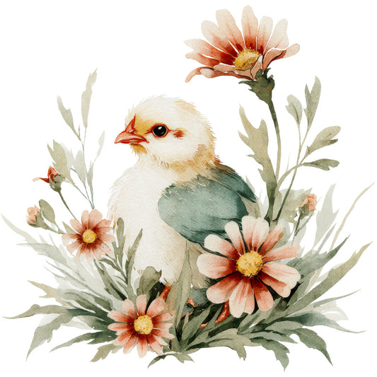 Farmhouse Chicken Decor Fabric Panel 52