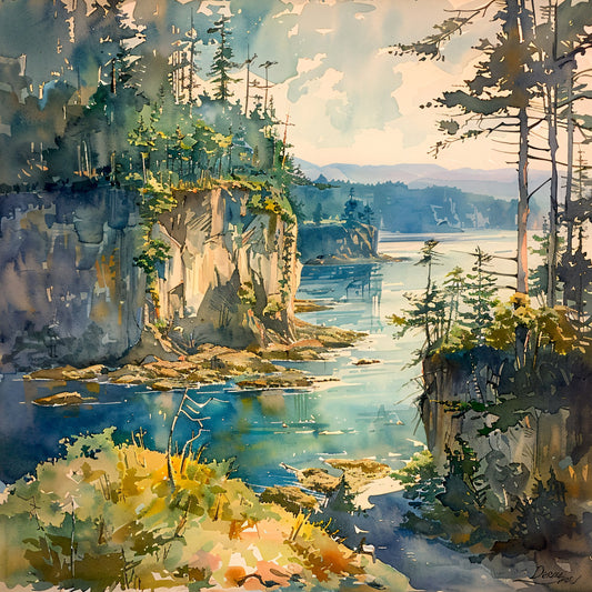 Washington Travel Art Fabric Panel 16