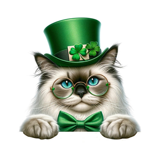 St Patricks Day Cat Fabric Panel 26