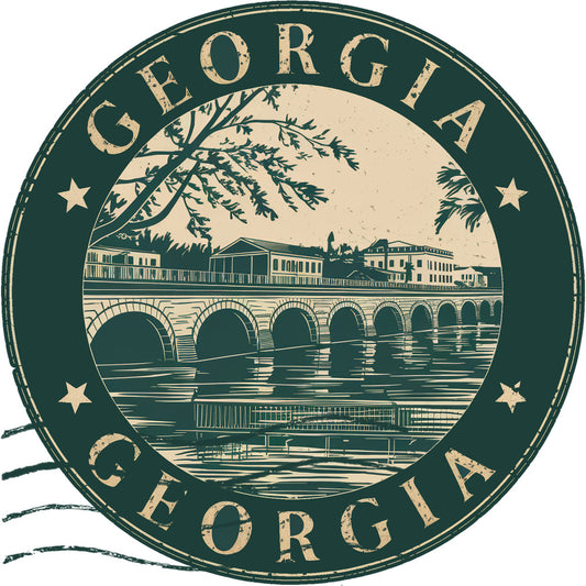 State Stamp Fabric Panel 18