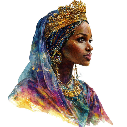 Watercolor Africa Fabric Panel 26