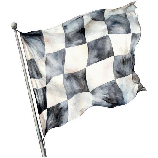 Watercolor Formula Racing Fabric Panel 18