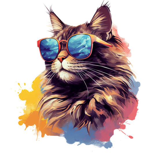Cats with Sunglasses Fabric Panel 23