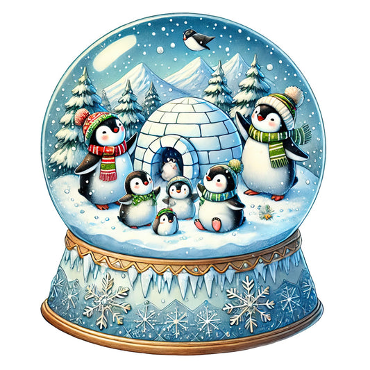 Christmas Snow Globes Fabric Panel 2