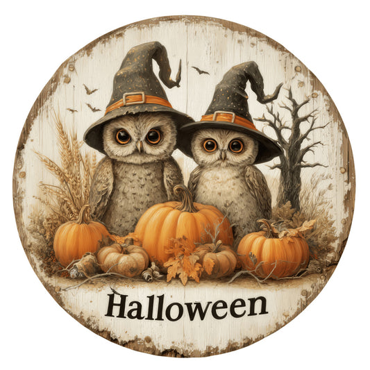 Halloween Owl Ornament Fabric Panel 7